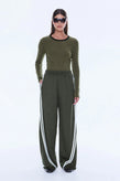 Ena Pelly Valentina Stripe Pant - Olive