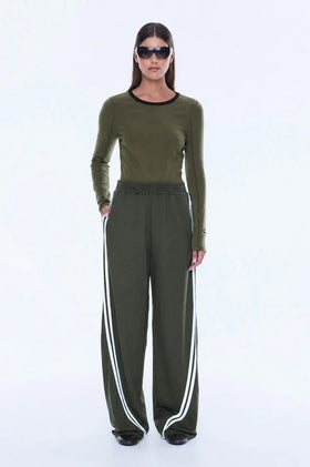 Ena Pelly Valentina Stripe Pant - Olive