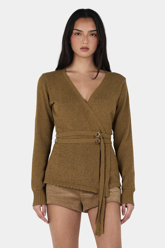 Ownley Valerie Knit Cardigan - Khaki