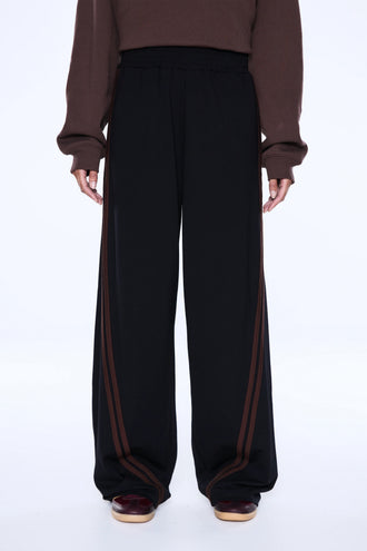Ena Pelly Valentina Stripe Pant - Black/Brown