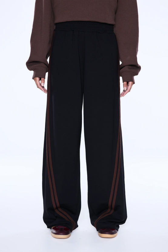 Ena Pelly Valentina Stripe Pant - Black/Brown