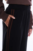 Ena Pelly Valentina Stripe Pant - Black/Brown