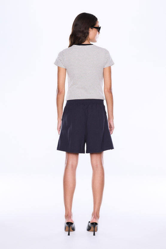 Ena Pelly Valentina Stripe Short - Charcoal