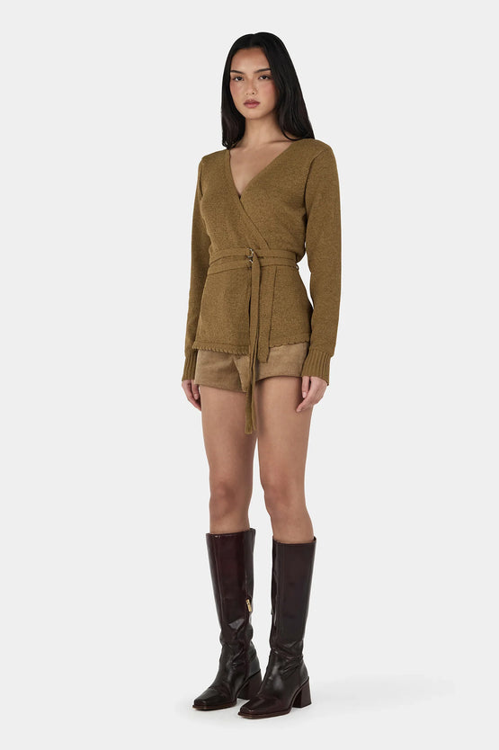 Ownley Valerie Knit Cardigan - Khaki