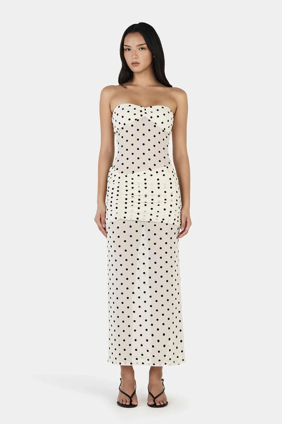 Ownley Vanessa Maxi - Cream Polka