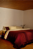 Hommey Quilt Cover - Chamomile / Wine