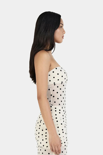 Ownley Vanessa Maxi - Cream Polka