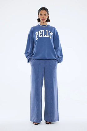 Ena Pelly EP Varsity Sweatshirt - Indigo Wash