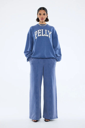 Ena Pelly EP Varsity Sweatshirt - Indigo Wash