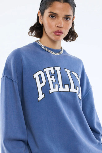 Ena Pelly EP Varsity Sweatshirt - Indigo Wash