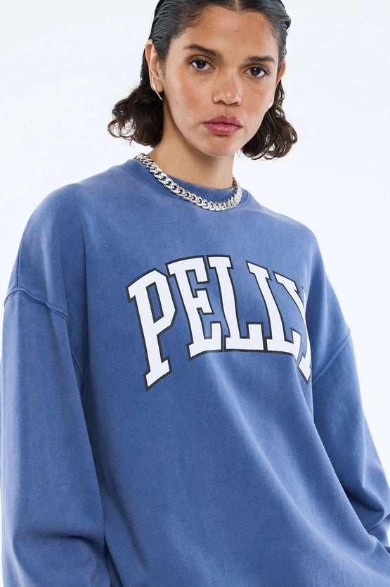 Ena Pelly EP Varsity Sweatshirt - Indigo Wash