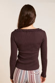 Damson Madder Varsha Frilly Cardi - Brown