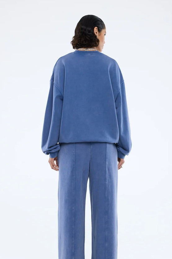 Ena Pelly EP Varsity Sweatshirt - Indigo Wash