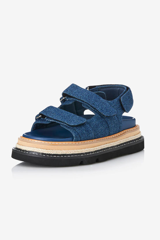 Dark on sale denim sandals