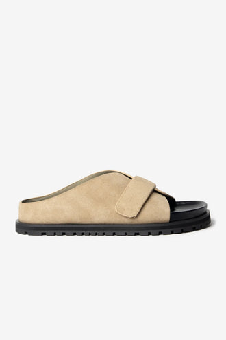 La Tribe Velcro Strap Slide - Khaki