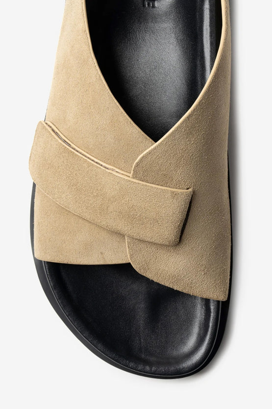 La Tribe Velcro Strap Slide - Khaki