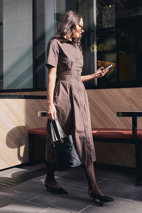 Gracious Vela Dress - Cacao