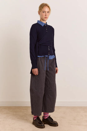 Damson Madder Venna Wrap Cardigan - Navy