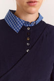 Damson Madder Venna Wrap Cardigan - Navy