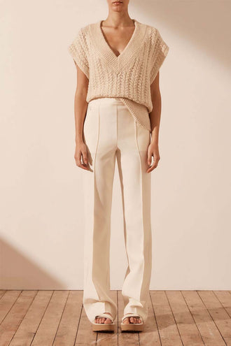 Shona Joy Siqueria Relaxed Vest - Bone/Ivory