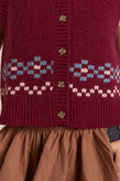 Damson Madder Sofie Vest - Novelty Intarsia