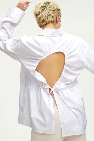 Gestuz VianiGZ Open Back Shirt - White