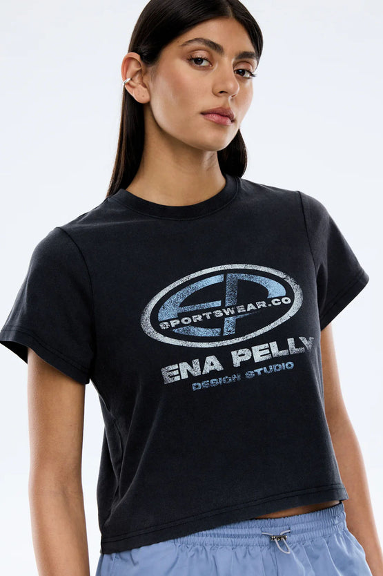 Ena Pelly EP Vintage Baby Tee - Black