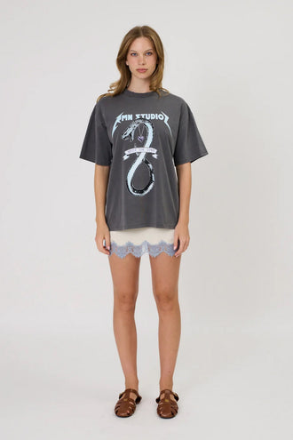 Remain Viper Tee - Washed Black