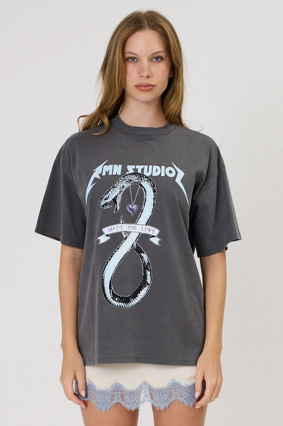 Remain Viper Tee - Washed Black