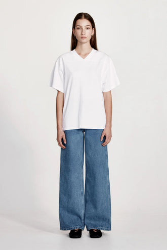 Commoners V Neck Boy Tee - White