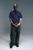 Candice Waffle Pocket Tee - Navy
