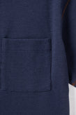 Candice Waffle Pocket Tee - Navy