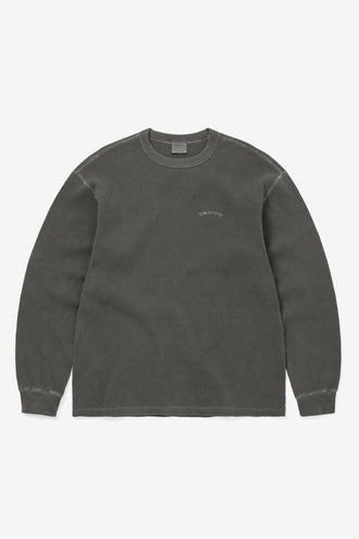 Thisisneverthat Waffle L/S Tee - Charcoal