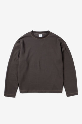 Candice Waffle LS Tee - Mud