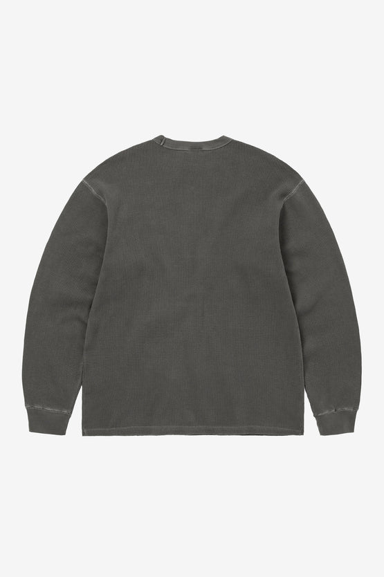 Thisisneverthat Waffle L/S Tee - Charcoal