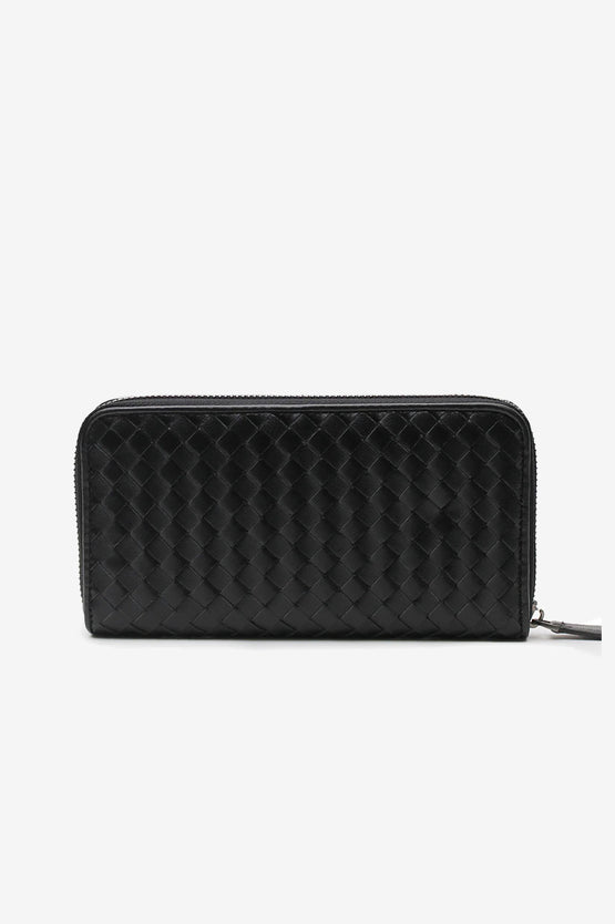 La Tribe Woven Wallet Large - Black