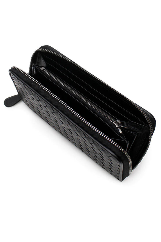 La Tribe Woven Wallet Large - Black