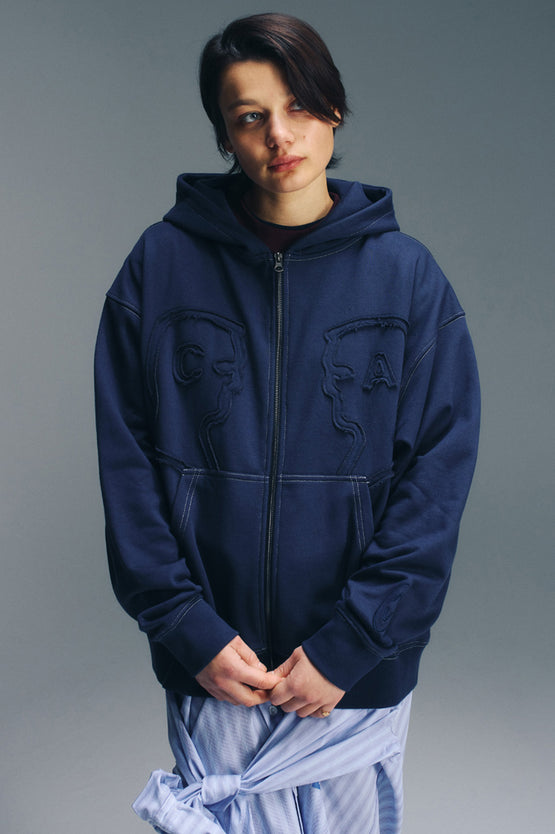 Candice Watcher Zip Hoodie - Navy