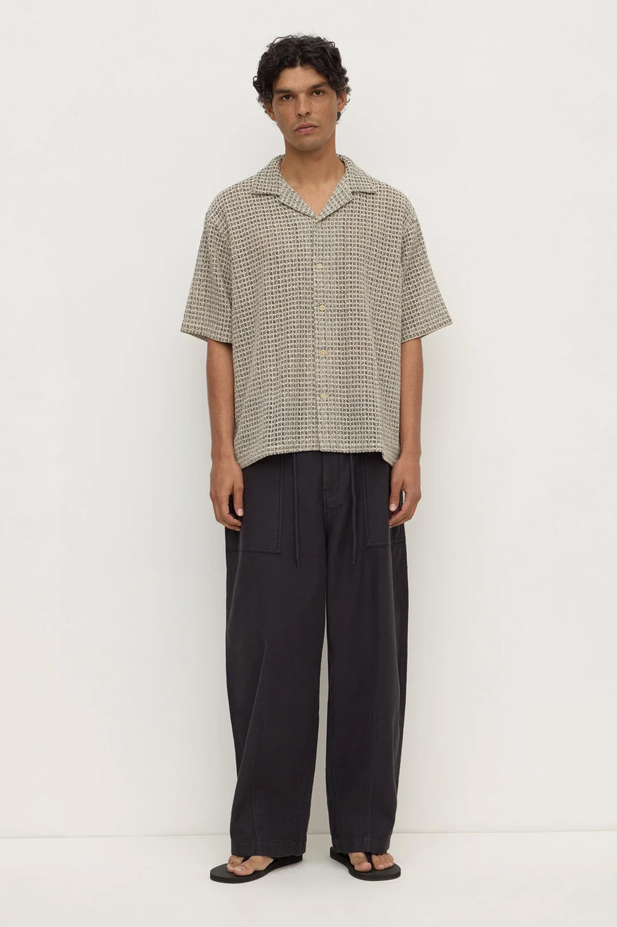 Assembly Watson SS Shirt - Cream/Black