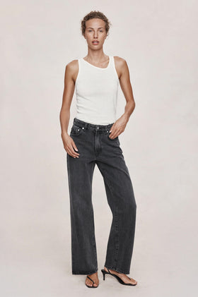 Marle Wide Leg Jean - Faded Black