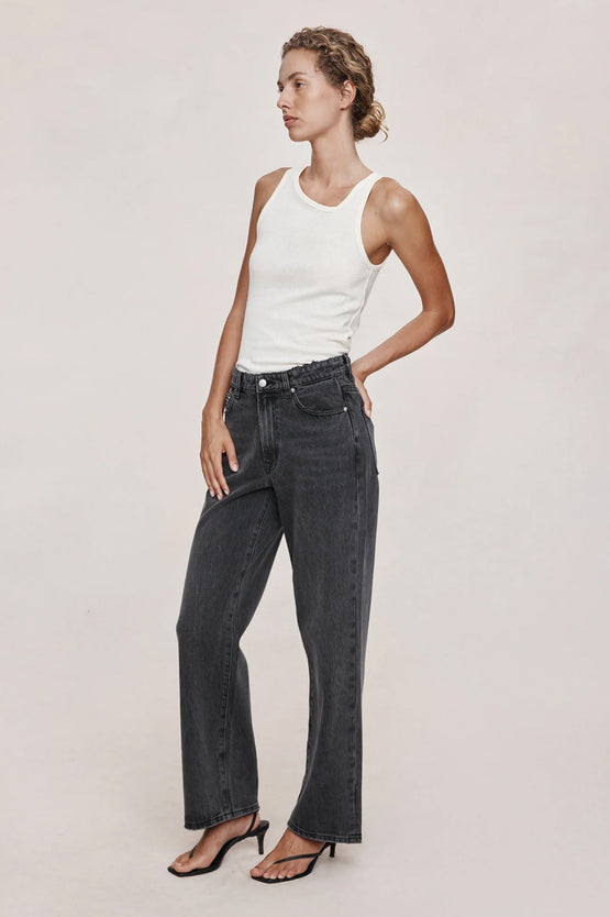Marle Wide Leg Jean - Faded Black