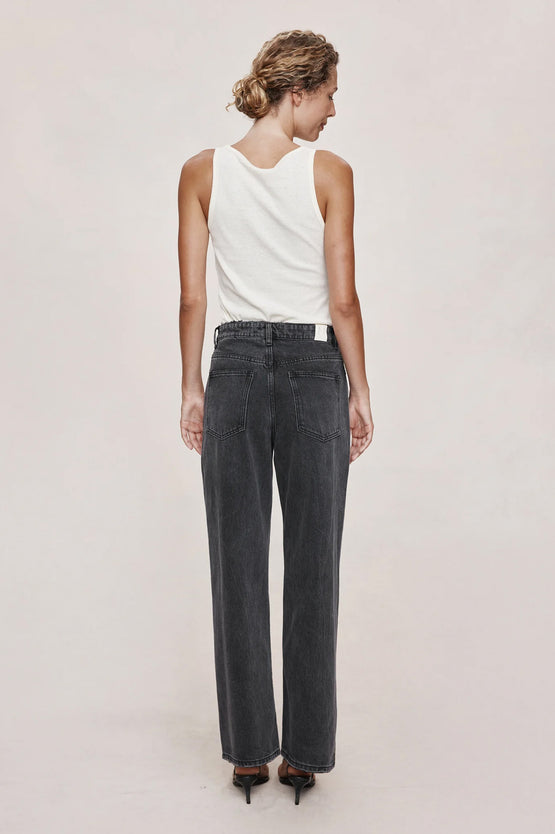Marle Wide Leg Jean - Faded Black