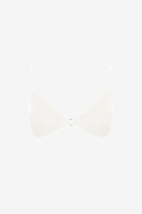 Liam 90210 Low Support Cotton Bra - White