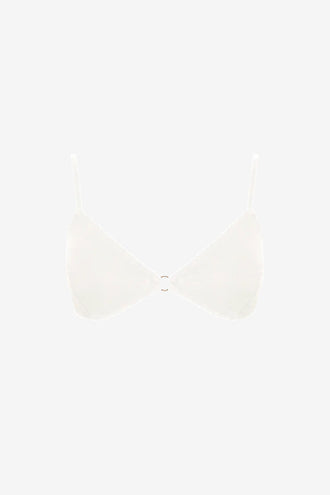 Liam 90210 Low Support Cotton Bra - White