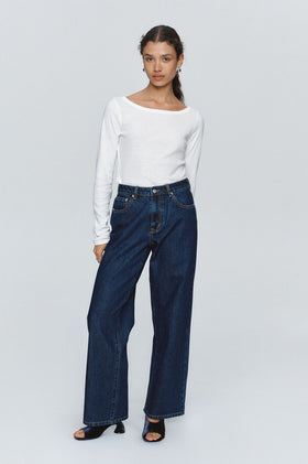 Marle Wide Leg Jean - Washed Indigo