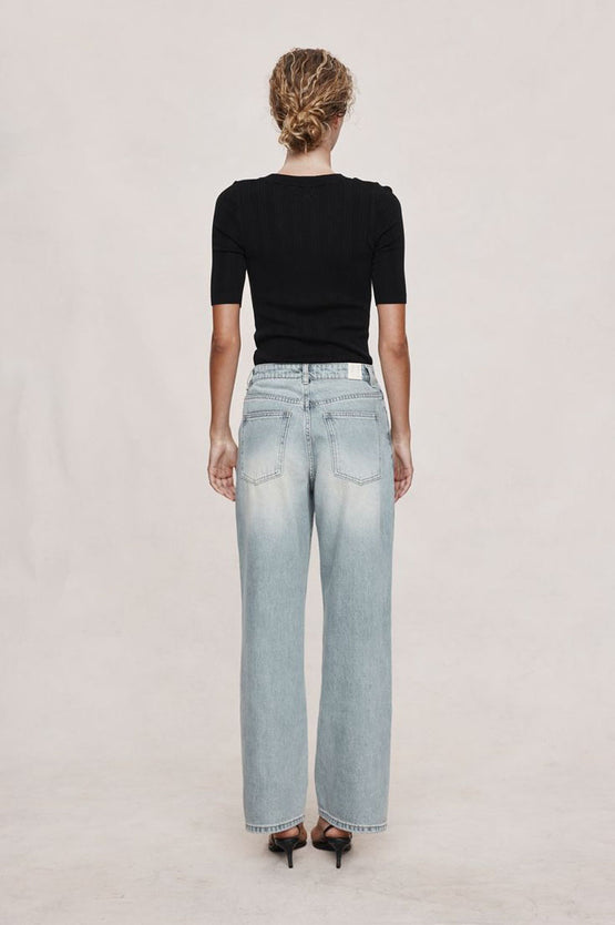 Marle Wide Leg Jean - Faded Blue
