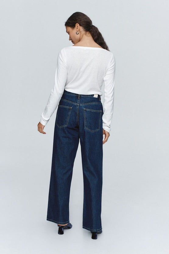 Marle Wide Leg Jean - Washed Indigo