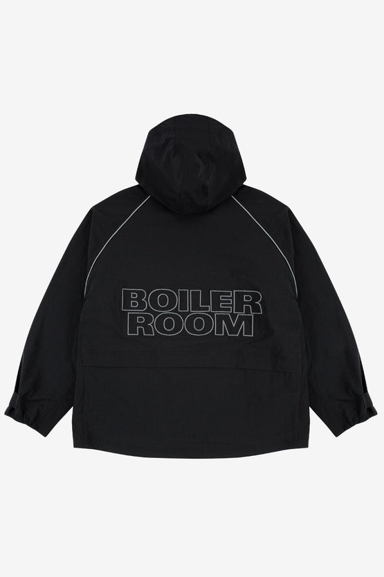 Boiler Room Packable Windbreaker - Black