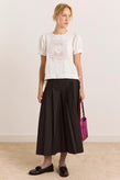 Damson Madder Winona Pleated Culotte - Pinstripe