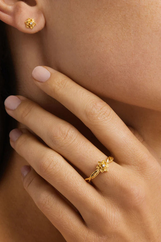 By Charlotte Bloom Within Lotus Ring - Gold